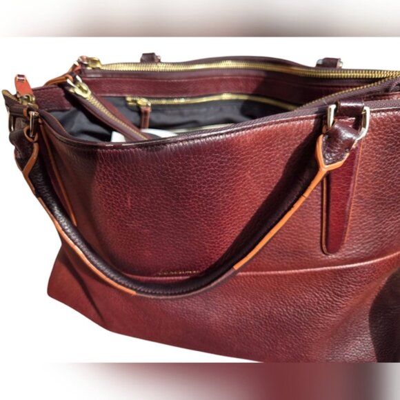 Coach #32912 Burgundy Leather Tote Bag - Picture 5 of 16